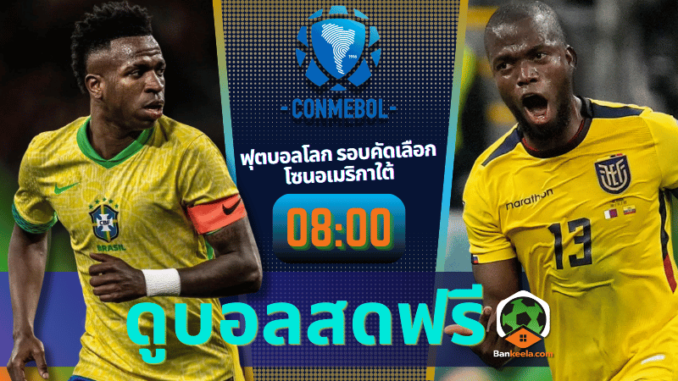 ดูบอลสดฟุตบอลโลก รอบคัดเลือก โซนอเมริกาใต้ 2024 ถ่ายทอดสด บราซิล vs เอกวาดอร์ 6967