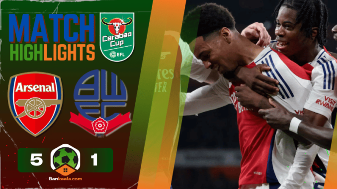 ไฮไลท์บอลอีเอฟแอลคัพ 2024 อาร์เซนอล 5-1 โบลตัน วอนเดอเรอส์ วันนี้ 26967