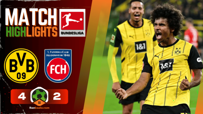 ไฮไลท์ฟุตบอลวันนี้ บุนเดสลีกา 2024 โบรุสเซีย ดอร์ทมุนด์ 4-2 ไฮน์เดนเฮลม์ วันนี้ 14967