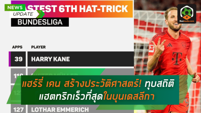 ทุบสถิติแฮตทริกเร็วที่สุดในบุนเดสลีกา