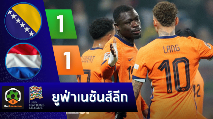 บอสเนียและเฮอร์เซโกวีนา 1-1 เนเธอร์แลนด์ วันนี้ 191167